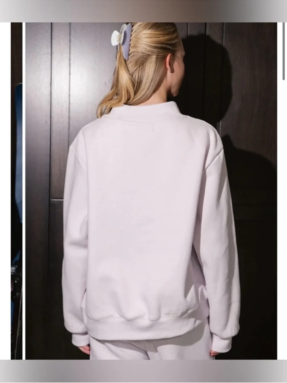 PARKE Varsity Mockneck Lilac + White